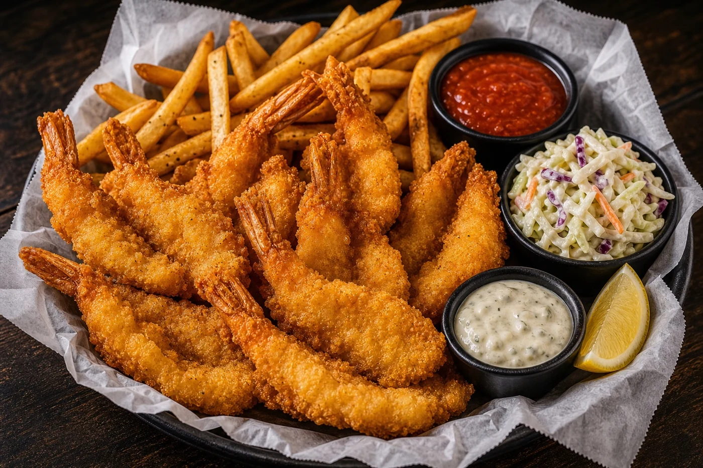 Fried Shrimp Basket — illustrative serving suggestion