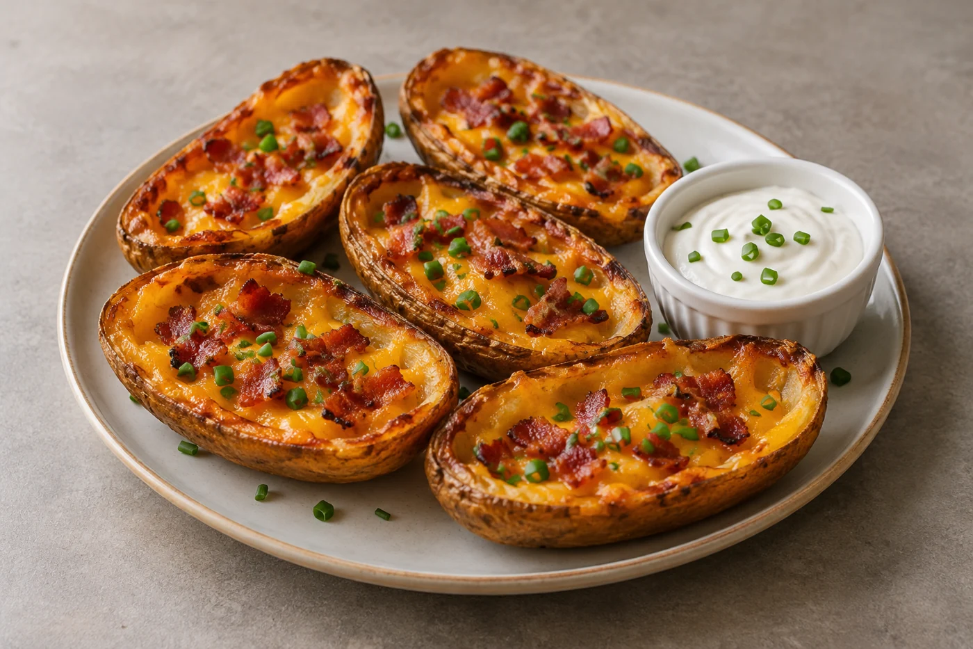 Loaded Potato Skins — illustrative serving suggestion