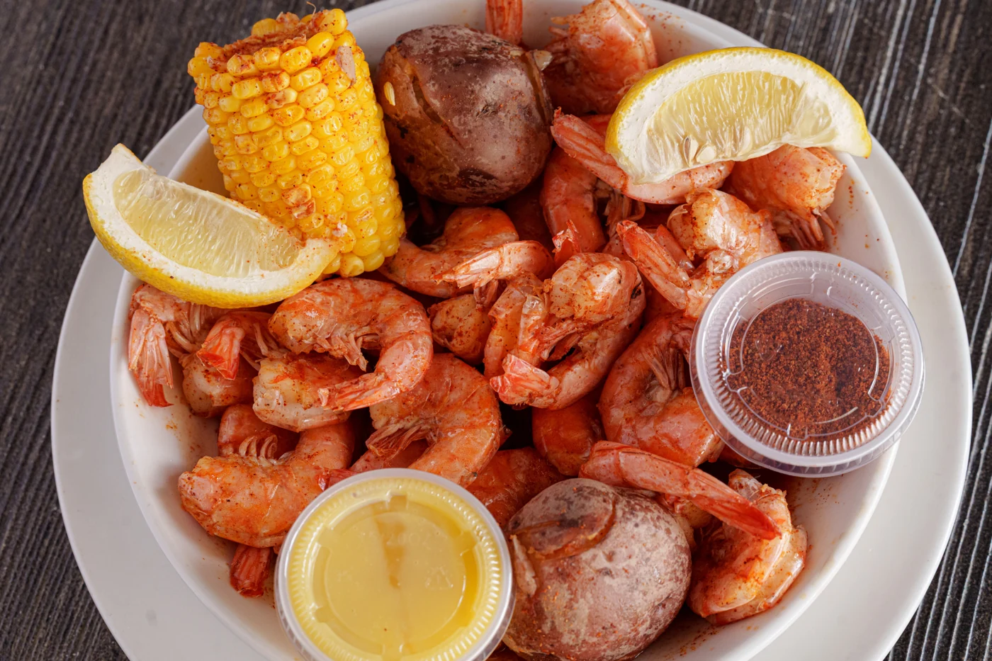 Shrimp Boil — Purple Frog restaurant photo