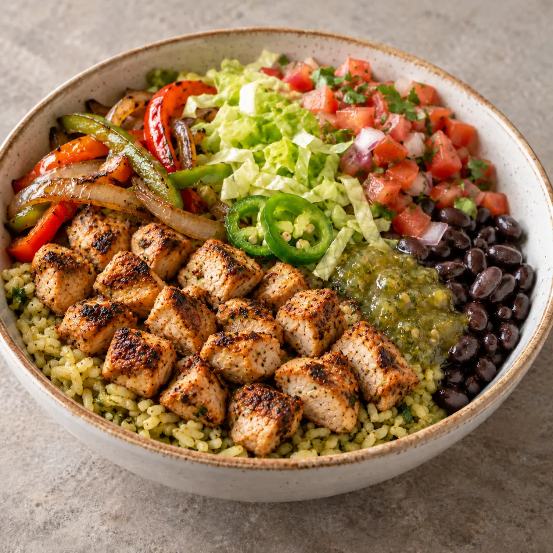 Tex-Mex Bowl — illustrative serving suggestion