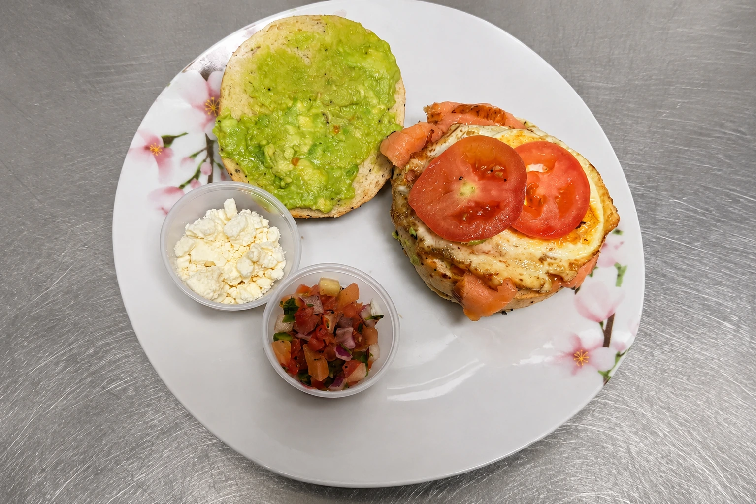 Salmon Avocado Breakfast Bagel