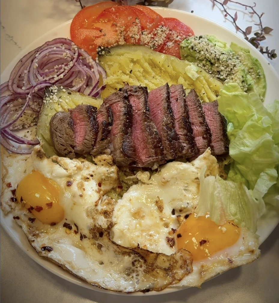 Steak & Eggs Power Plate