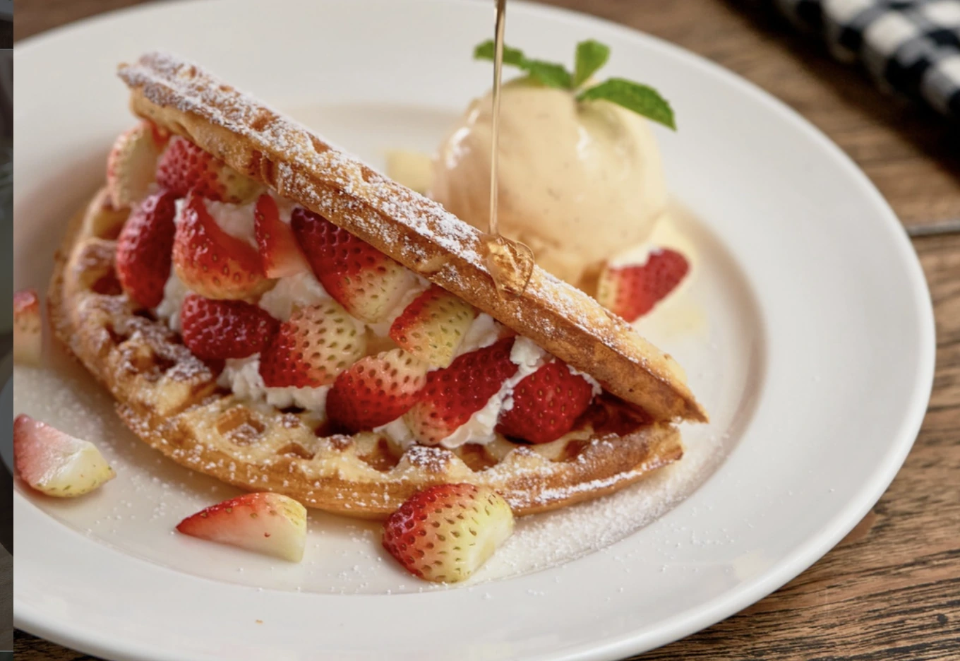 Strawberries & Cream Waffle