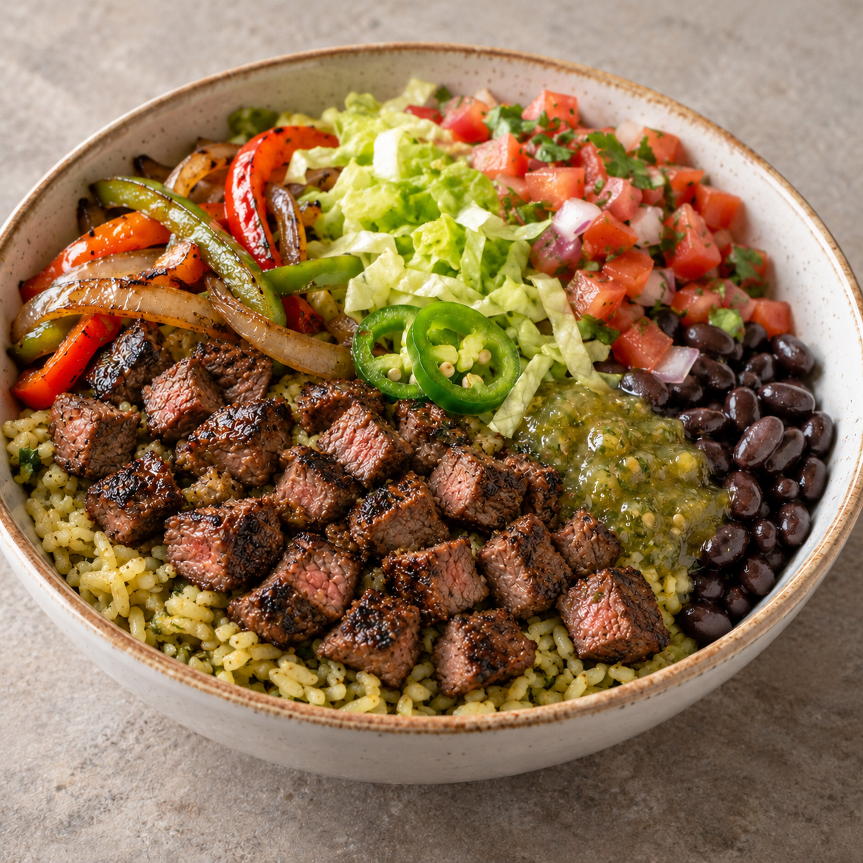 Build Your Own Tex-Mex Bowl — Steak